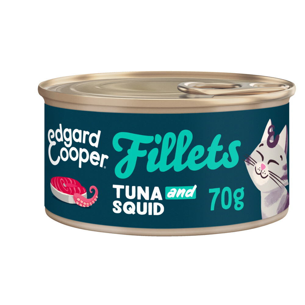 Edgard&Cooper Kattenvoer Fillets Tonijn - Inktvis 70 gr