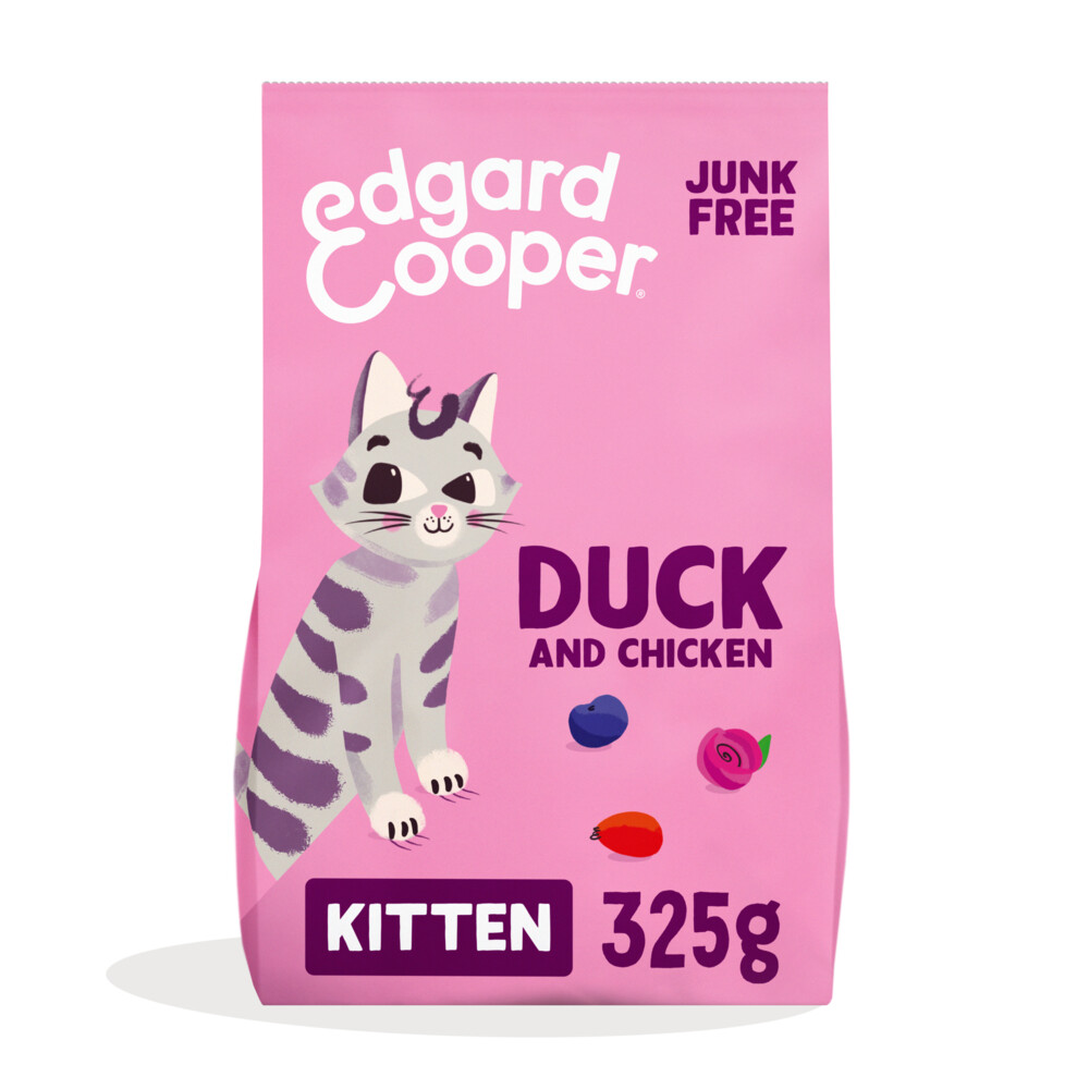 6x Edgard&Cooper Kattenvoer Kitten Eend - Kip 325 gr