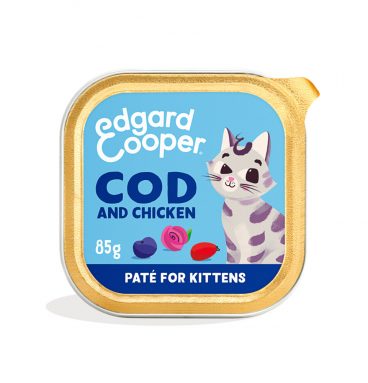 16x Edgard&Cooper Kattenvoer Kitten Pate Kabeljauw - Kip 85 gr