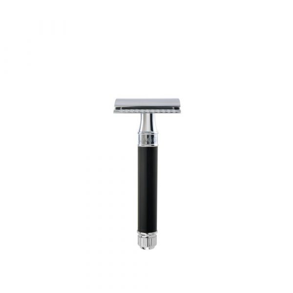 Edwin Jagger Safety Razor Rubber Coated zwart