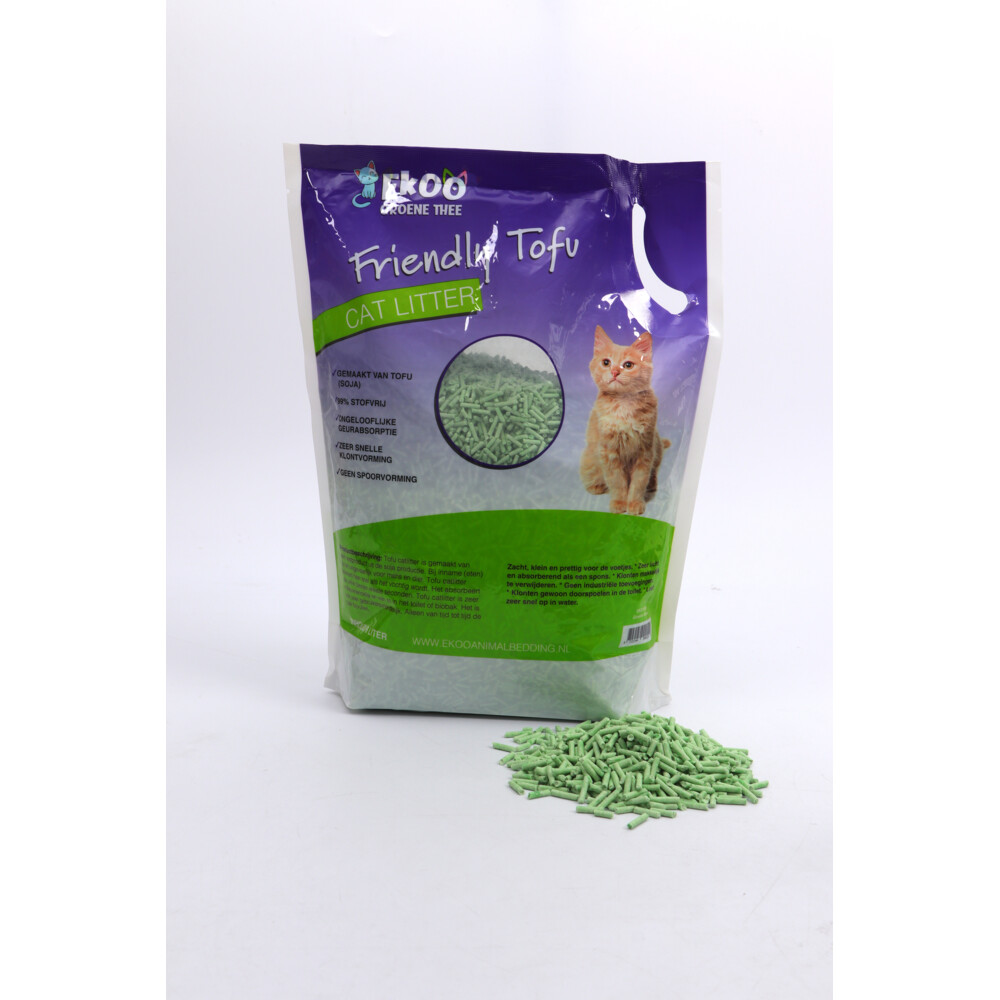 Ekoo Kattenbakvulling Friendly Tofu Groene Thee 6 liter