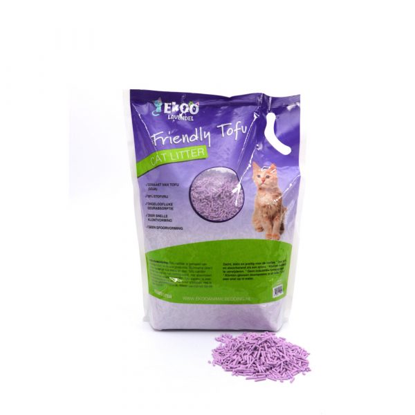 Ekoo Kattenbakvulling Friendly Tofu Lavendel 6 liter