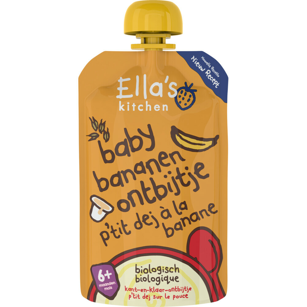 Weekdeal 20% korting: 6x Ella's kitchen Baby Ontbijtje 6+ m Banaan 100 gr