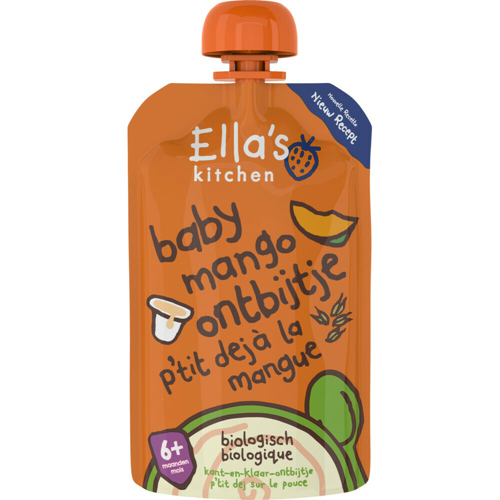 Weekdeal 20% korting: 6x Ella's kitchen Baby Ontbijtje 6+ m Mango 100 gr