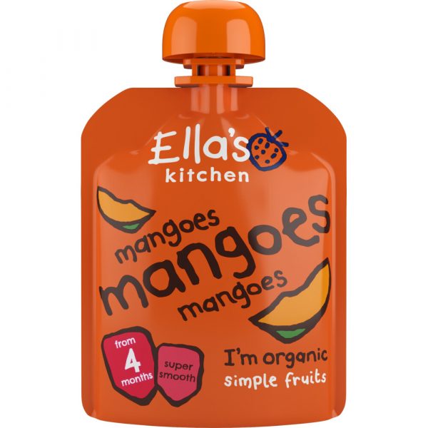 Weekdeal 20% korting: 7x Ella's kitchen Knijpzakje 4+ m Mango 70 gr