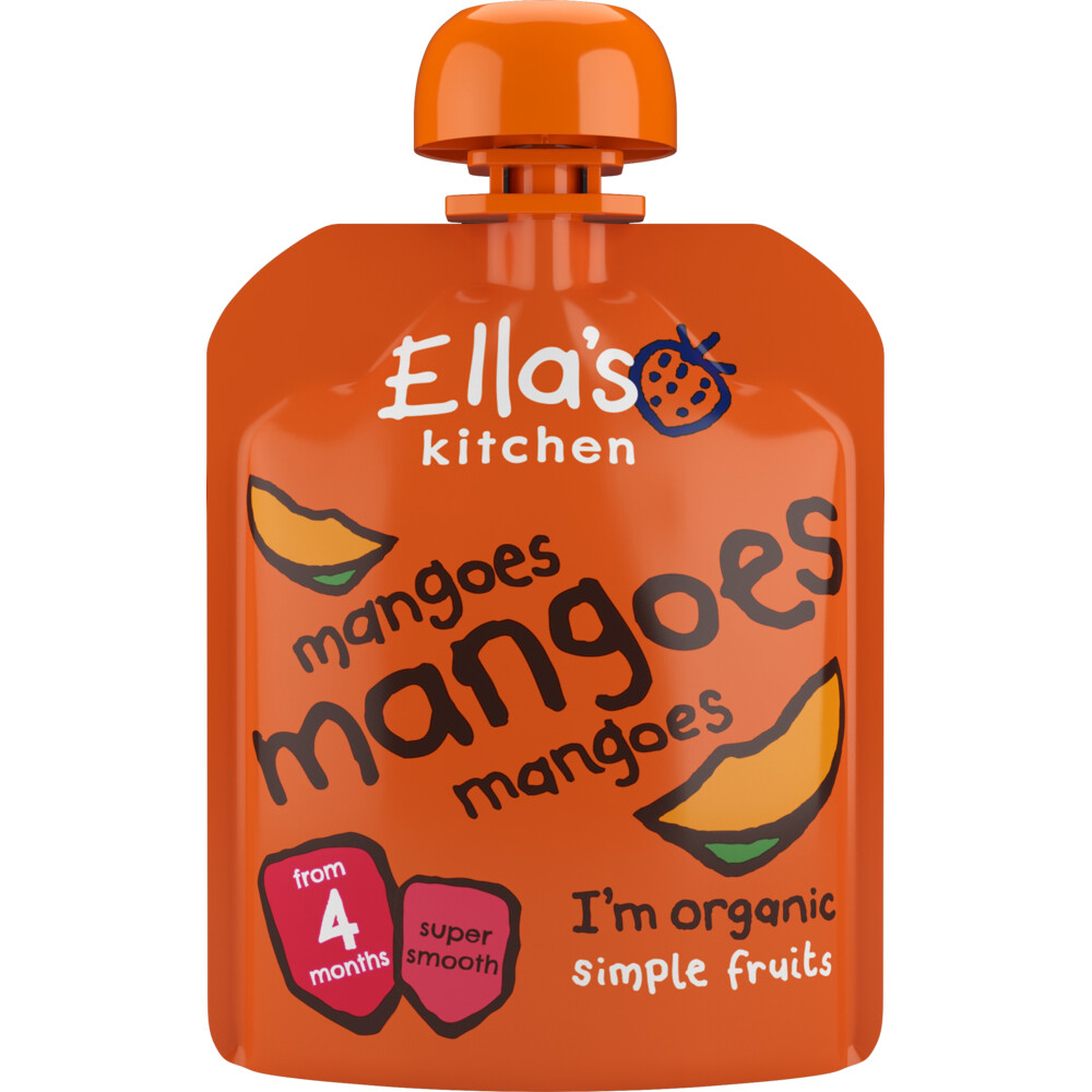 Weekdeal 20% korting: 7x Ella's kitchen Knijpzakje 4+ m Mango 70 gr