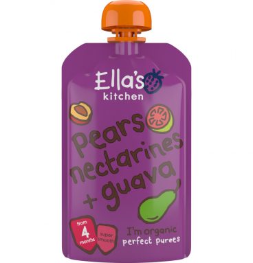 Weekdeal 20% korting: 7x Ella's kitchen Knijpzakje 4+ m Peer Nectarine Guava 120 gr