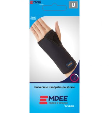 Emdee Universele Handpalm-Polsbrace Zwart