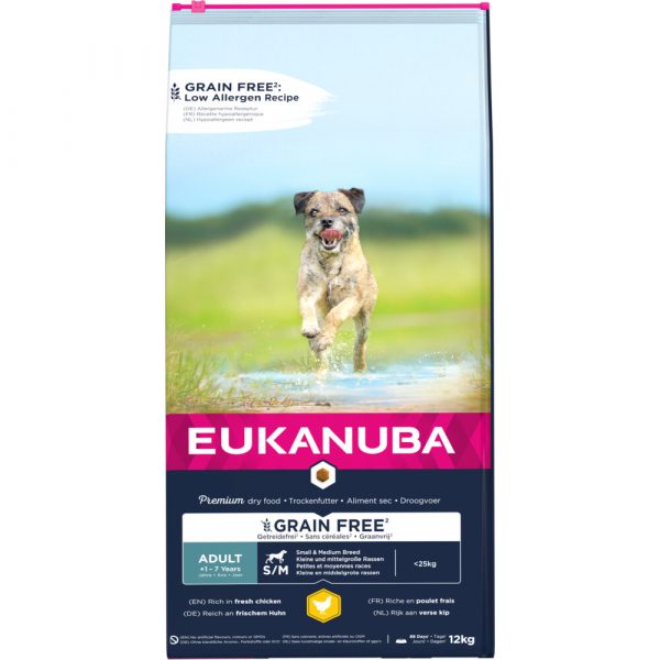 Eukanuba Dog Adult Grainfree Chicken Small - Medium 12 kg