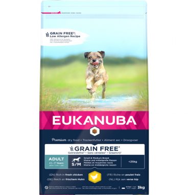 Eukanuba Dog Adult Grainfree Chicken Small - Medium 3 kg