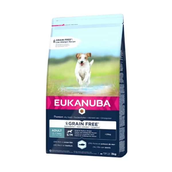 Eukanuba Dog Adult Small - Medium Graanvrij Vis 3 kg