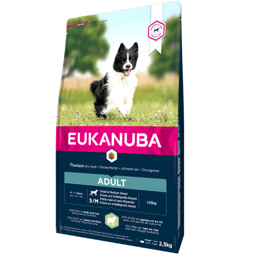 Eukanuba Dog Adult Small - Medium Lam - Rijst 12 kg