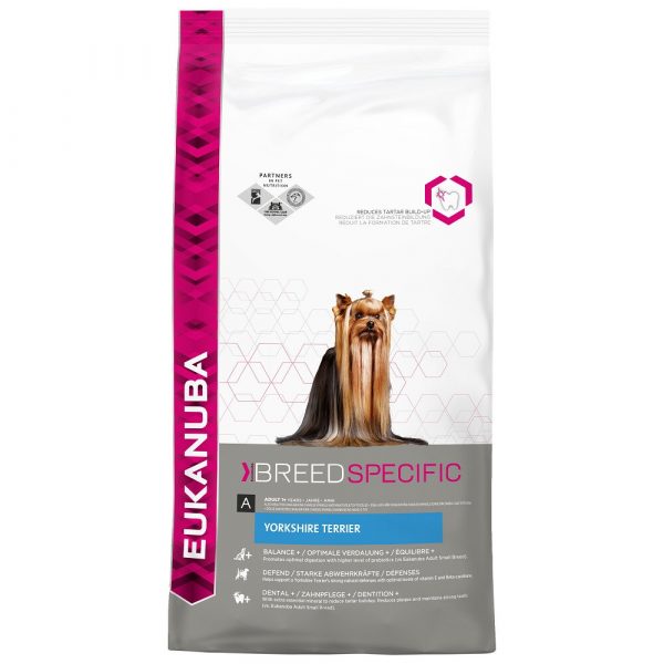 4x Eukanuba Dog Adult Yorkshire Terrier Kip 2 kg