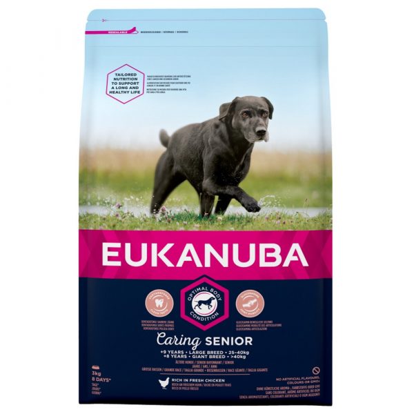 2x Eukanuba Dog Caring Senior Large 3 kg