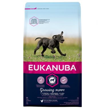 3x Eukanuba Dog Growing Puppy Large 3 kg