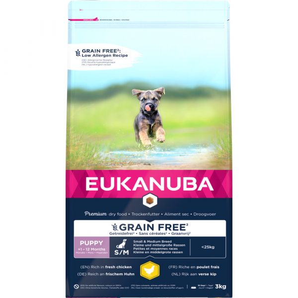 Eukanuba Dog Puppy Grainfree Chicken Small - Medium 3 kg