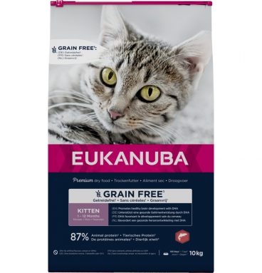 Eukanuba Kat Kitten Graanvrij Zalm 10 kg