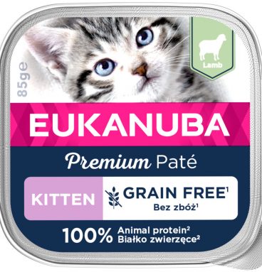 16x Eukanuba Lams Pate Graanvrij Kitten 85 gr