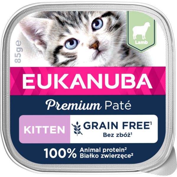 16x Eukanuba Lams Pate Graanvrij Kitten 85 gr