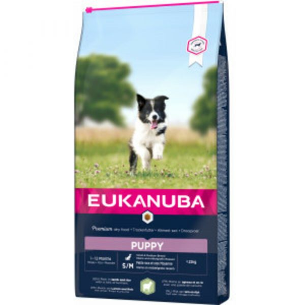 Eukanuba Puppy Small - Medium Lam - Rijst 12 kg