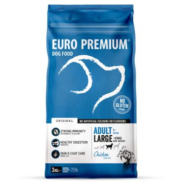 4x Euro-Premium Adult Large Kip - Rijst 3 kg