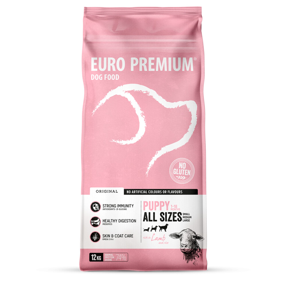 Euro-Premium Puppy Lam - Rijst 12 kg