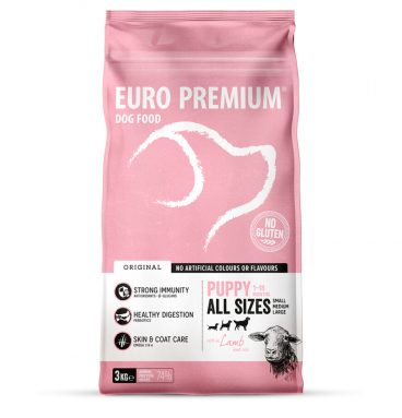 4x Euro-Premium Puppy Lam - Rijst 3 kg