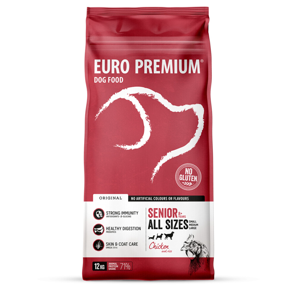 Euro-Premium Senior Kip - Rijst 12 kg