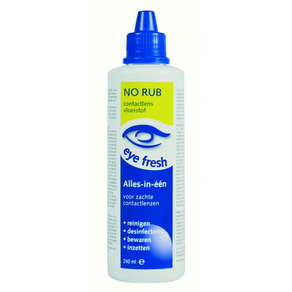 Eye Fresh Lenzenvloeistof No Rub Zachte Lenzen 240 ml