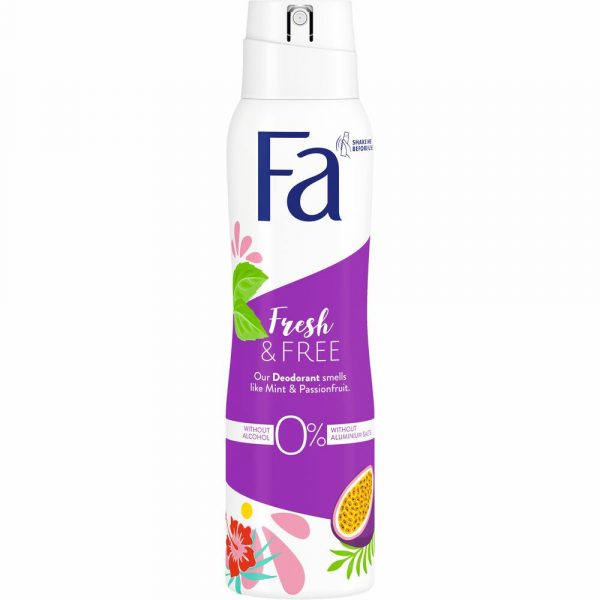 6x Fa Deodorant Spray Fresh&Free Mint&Passionfruit 150 ml