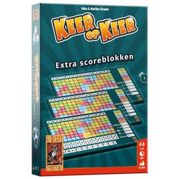 Familiespel Keer op Keer Level 1 Scoreblokken 3 stuks