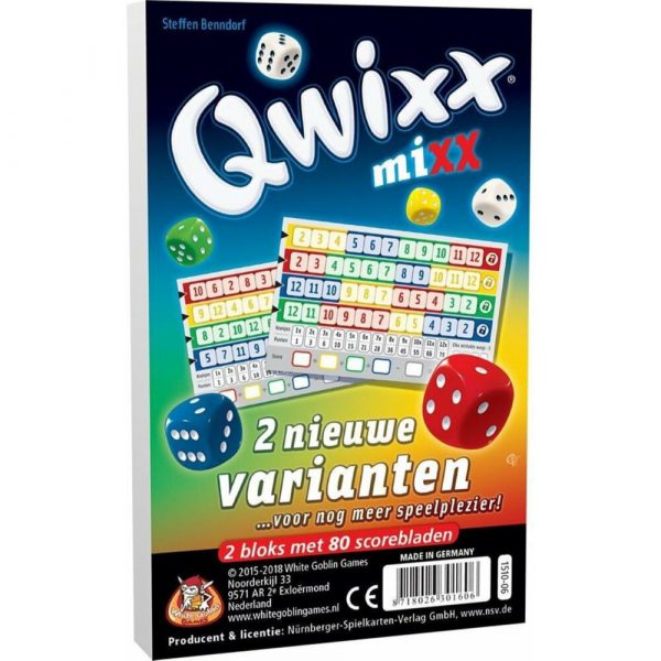 Familiespel Qwixx Mixx Scoreblokken 2 stuks