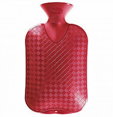 2x Fashy Warmwaterzak Enkele Ribbel Cranberry 2 liter