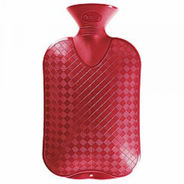 2x Fashy Warmwaterzak Enkele Ribbel Cranberry 2 liter