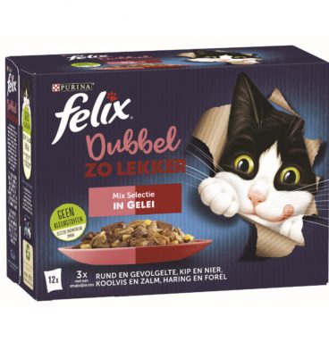 Felix Dubbel Zo Lekker Mix Selectie in Gelei 12 x 85 gr