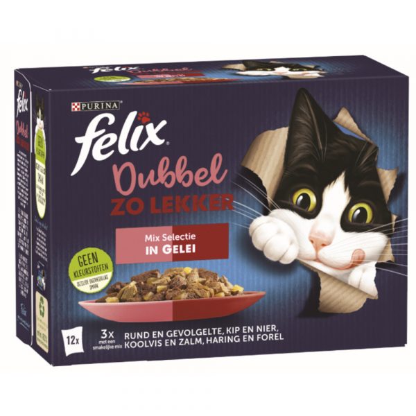 Felix Dubbel Zo Lekker Mix Selectie in Gelei 12 x 85 gr