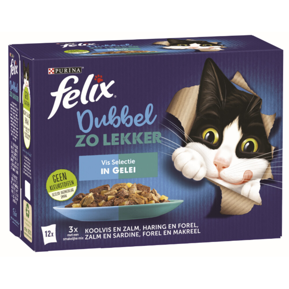 Felix Dubbel Zo Lekker Vis Selectie in Gelei 12 x 85 gr