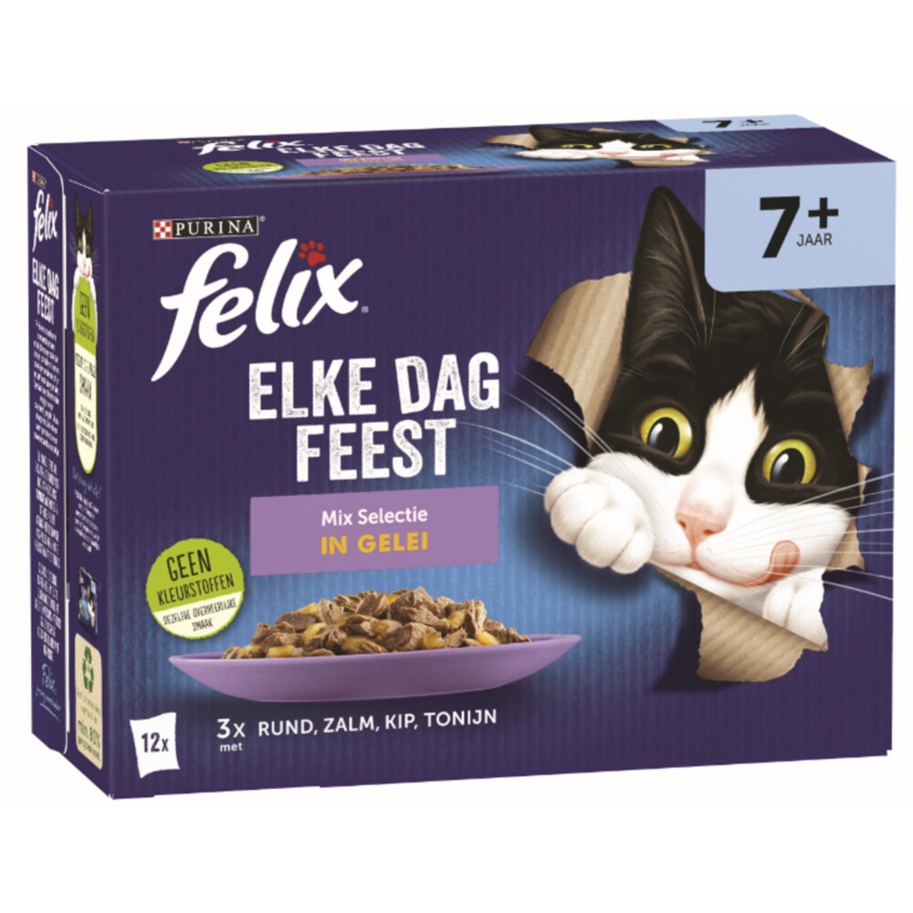 Felix Elke Dag Feest Mix Selectie in Gelei 7+ Jaar 12 x 85 gr