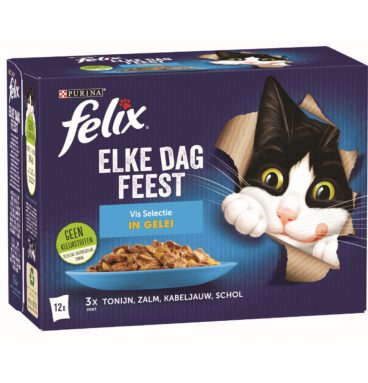 Felix Elke Dag Feest Vis Selectie in Gelei 12 x 85 gr