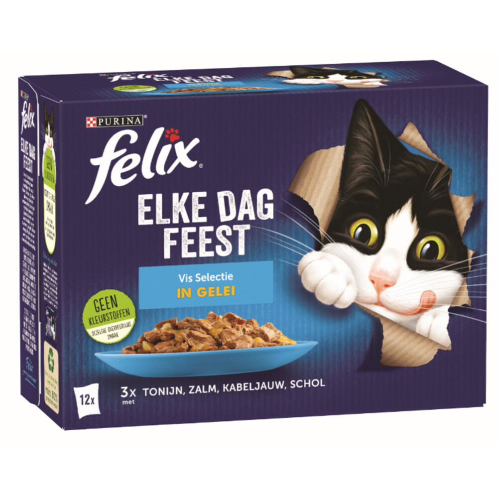 Felix Elke Dag Feest Vis Selectie in Gelei 12 x 85 gr