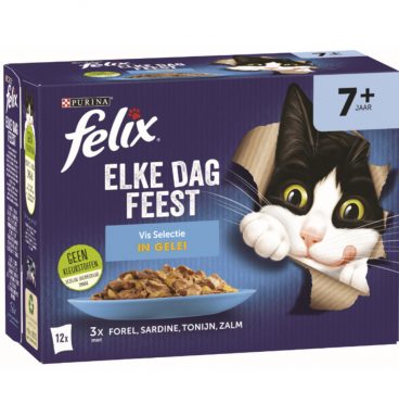 Felix Elke Dag Feest Vis Selectie in Gelei 7+ Jaar 12 x 85 gr