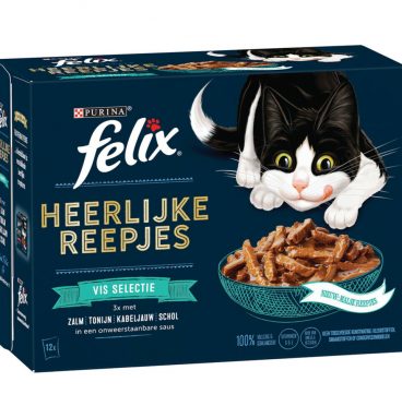 Felix Heerlijke Reepjes Selectie Vis 12 x 80 gr