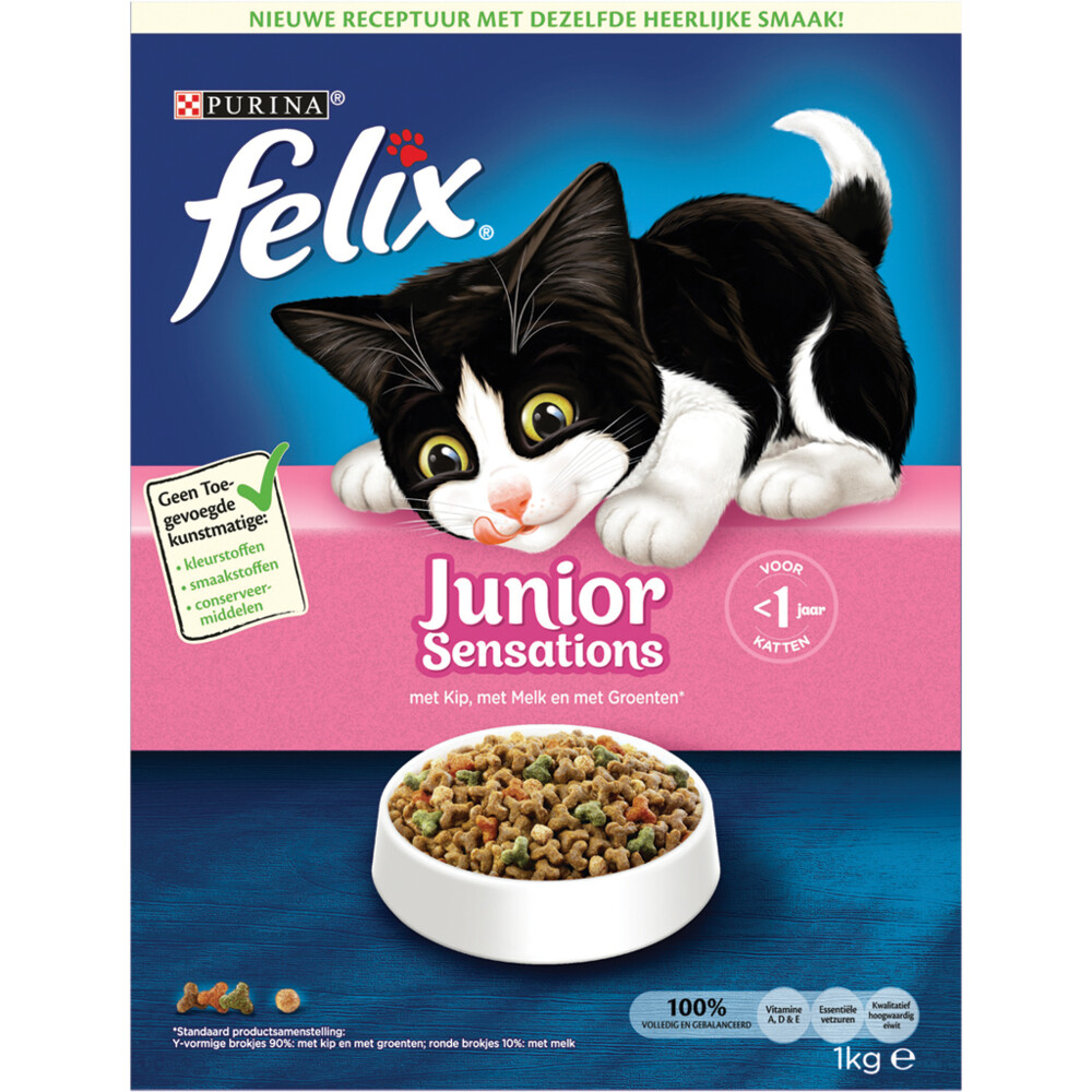 5x Felix Kattenvoer Junior Sensations 1 kg