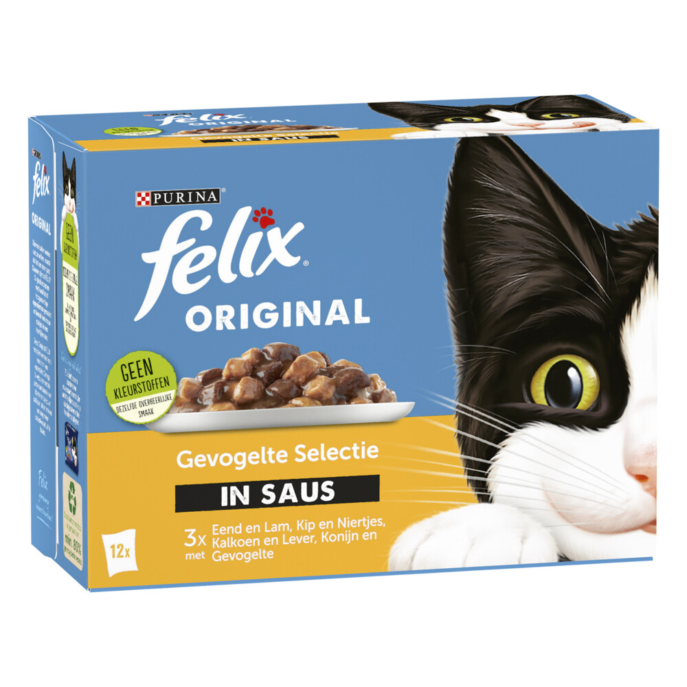 Felix Original Gevogelte Selectie in Saus 12 x 85 gr