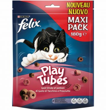 5x Felix Play Tubes Kalkoen - Ham 180 gr