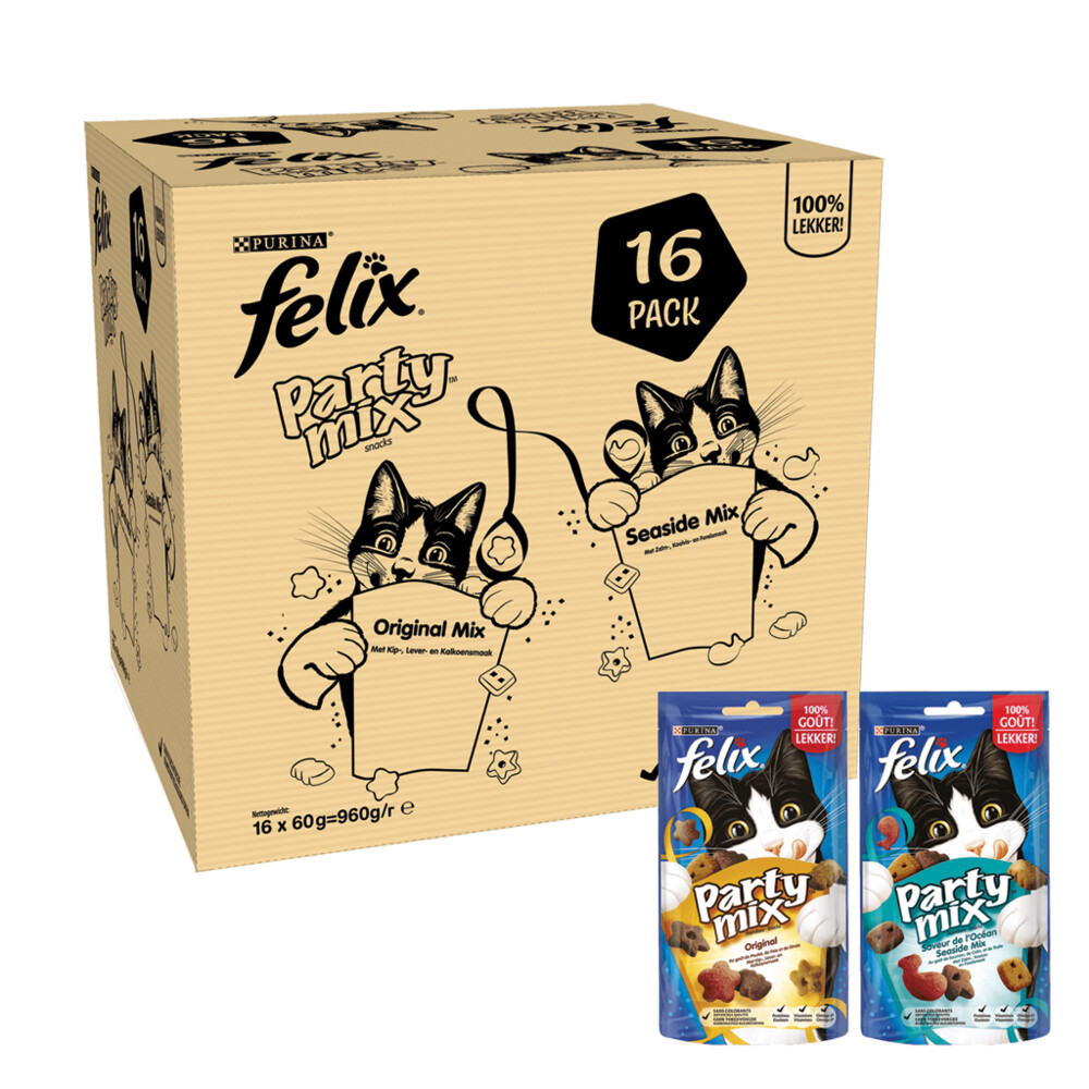 Felix Snack Party Mix Multipack 16 x 60 gr