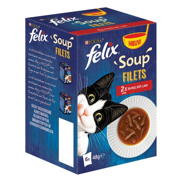 4x Felix Soup Rund - Kip Selectie 6 x 48 gr