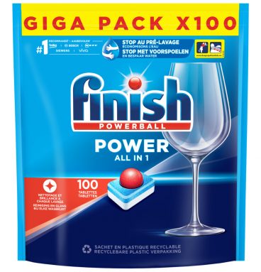 4x Finish Vaatwastabletten Power All-in-1 Regular 100 stuks