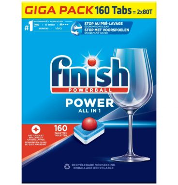 Finish Vaatwastabletten Power All-in-1 Regular 160 tabs