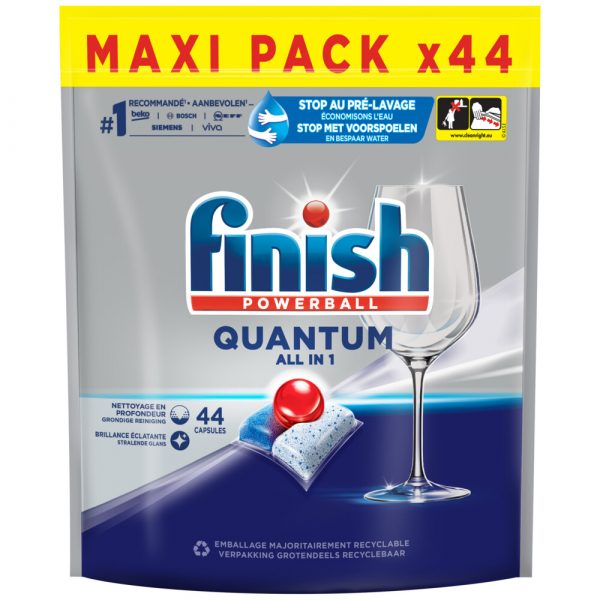 6x Finish Vaatwastabletten Quantum All-in-1 Regular 44 tabs